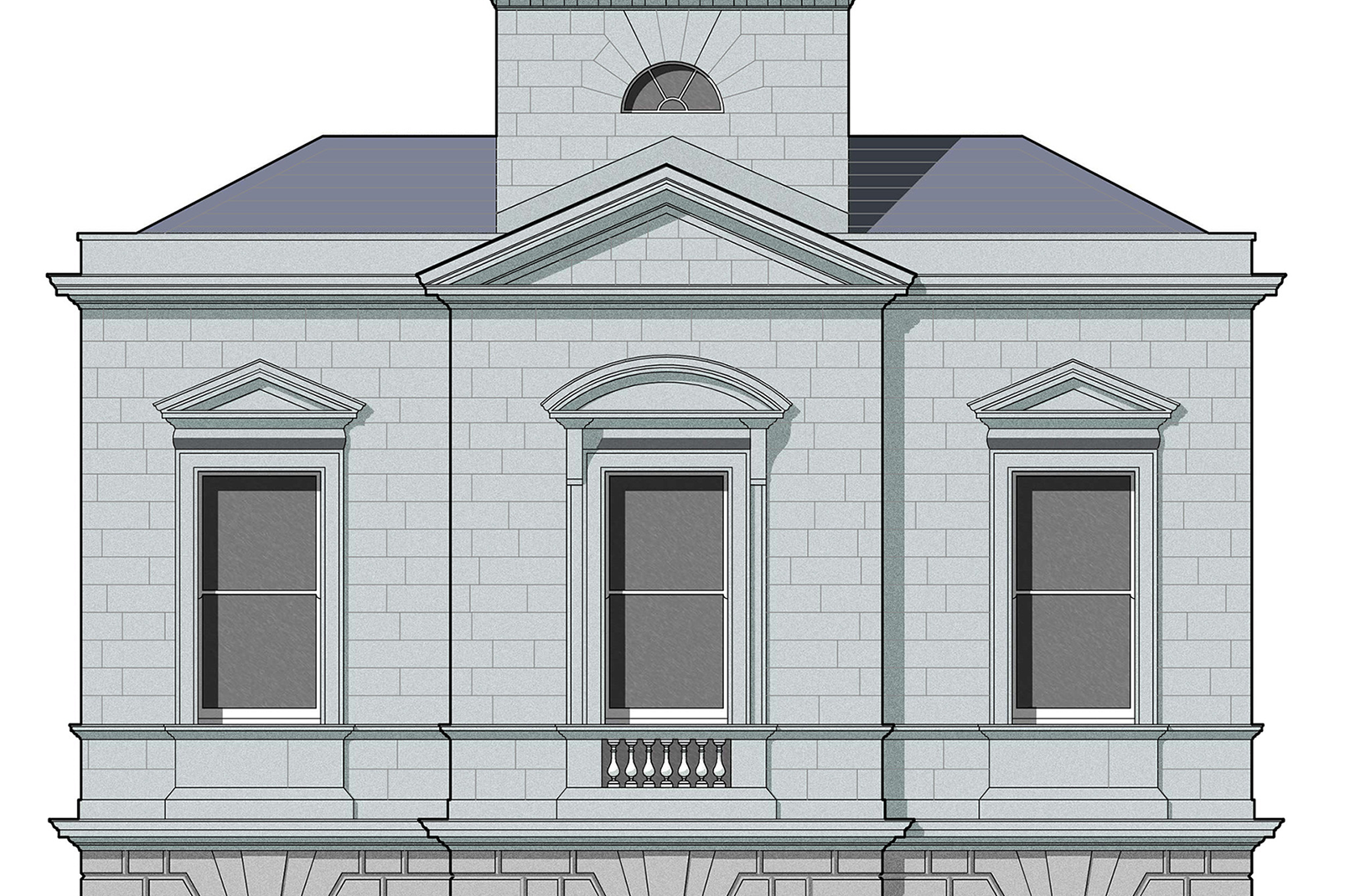 Measured Survey Elevation of The Tholsel, Droheda, County Louth, Ireland