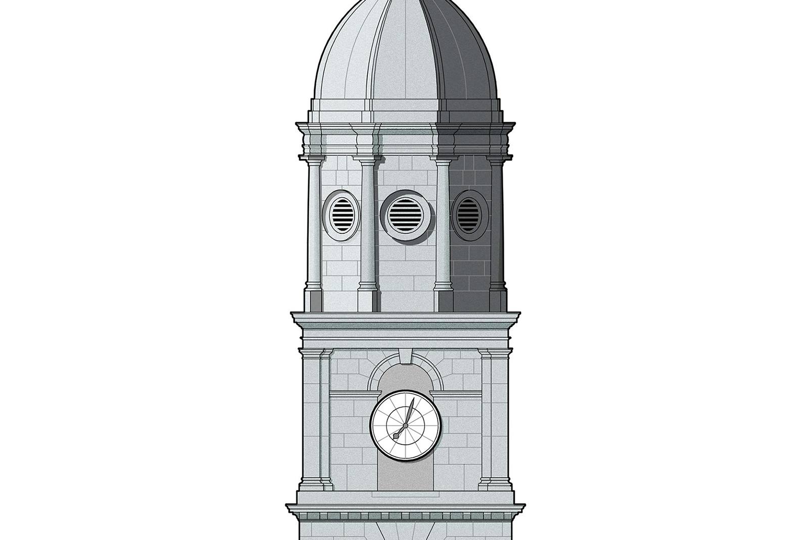 Measured Survey Elevation of The Tholsel, Droheda, County Louth, Ireland